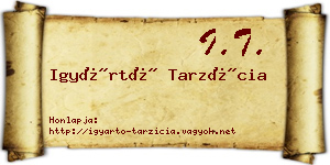 Igyártó Tarzícia névjegykártya